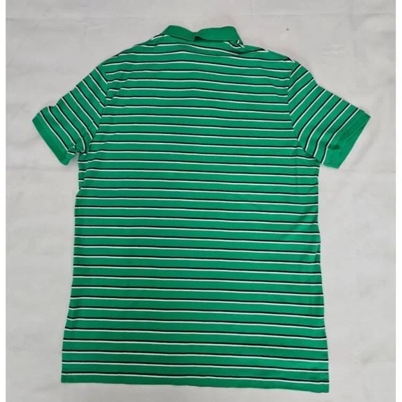POLO Ralph Lauren Men's Green Striped Short Sleeve Classic Polo Shirt Size L/G - Picture 5 of 12